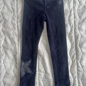 Crewcuts Navy Leggings with Glitter Star